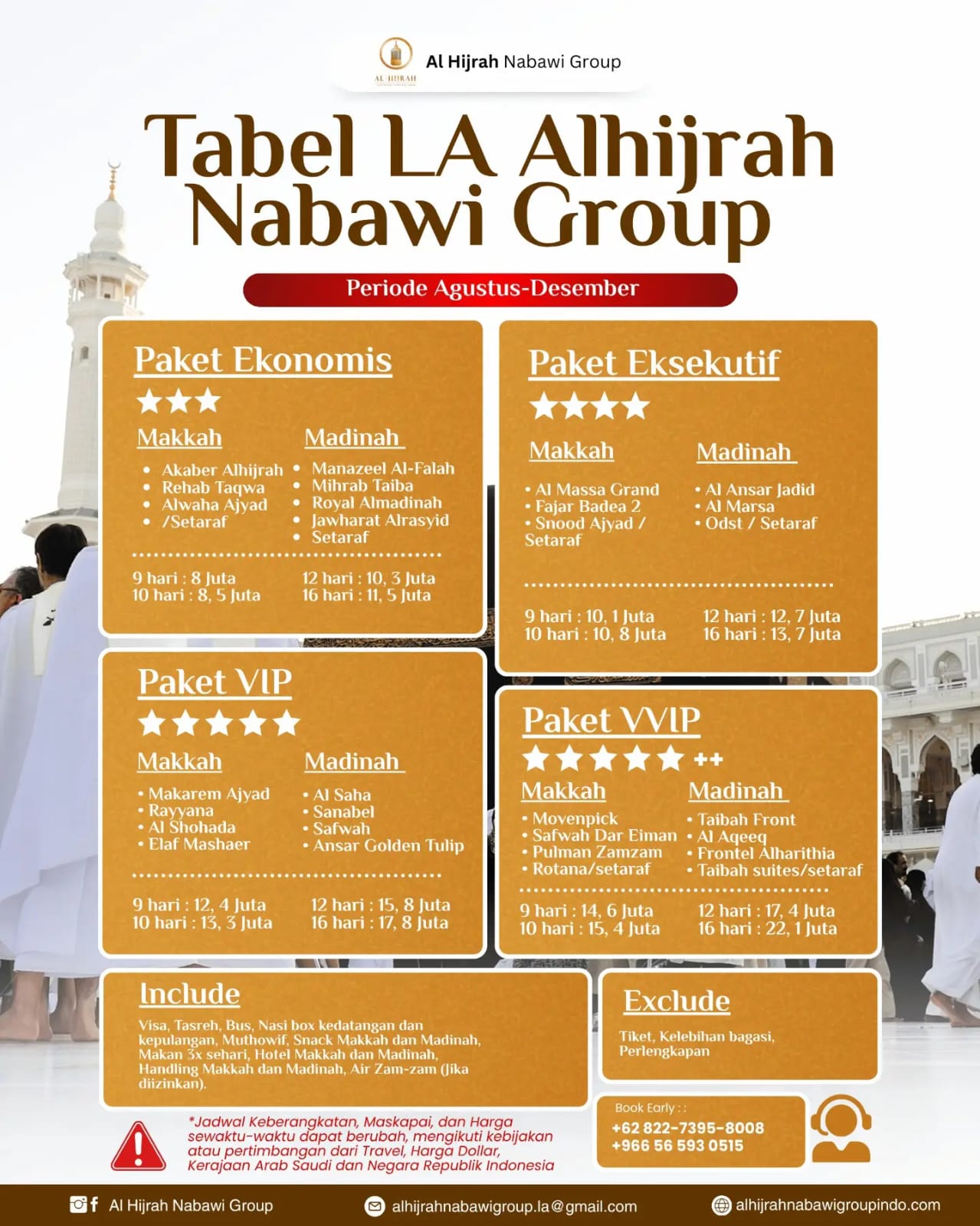 TABEL LA AL HIJRAH NABAWI GROUP